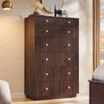 thumbnail image 4 of Aitjunz Fluted 7 Drawers Dresser for bedroom, Wood Chest of Drawers with Deep Storage, Tall Modern Bedroom Chest for Closet Hallway, Entryway, Living Room, 4 of 7