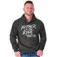 thumbnail image 5 of Biker Dad Father Of Ride Motorcycle Hoodie Hooded Sweatshirt Men Brisco Brands 3X, 5 of 6
