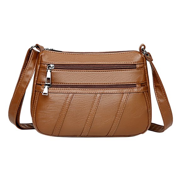 NOKIO Women'S Crossbody Shoulder Bag, Ladies One-Shoulder Convertible Bag Fashion Ladies Solid Color Large Capacity Leather Shoulder Bag Messenger Bag