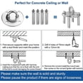 thumbnail image 5 of A set of ceiling hooks, hanging hammock wall hooks, hanging chairs, 5 of 5