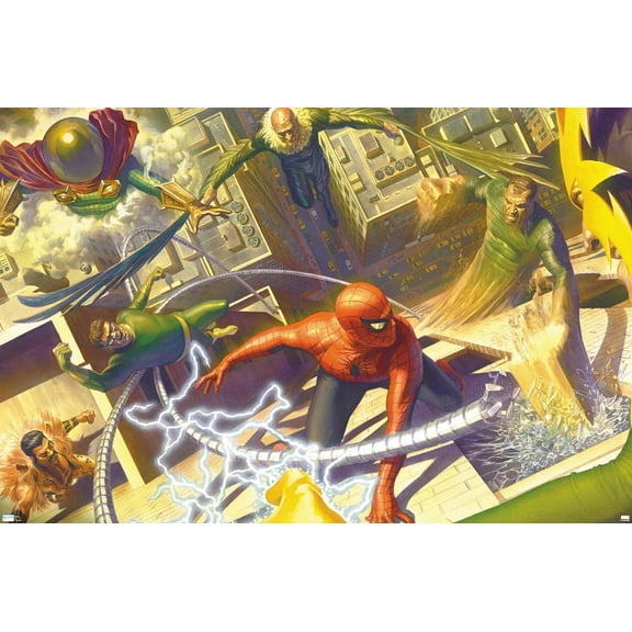 Marvel Comics - Spider-Man - Battle with Sinister Six Wall Poster, 22.375" x 34"
