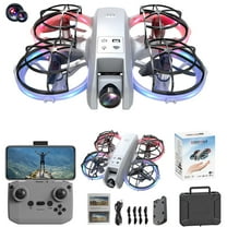 Gifts for 14 Year Old Boy, Drone with Esc Camera and Cool Light Remote Control Toys Gifts for Boys with Altitude Hold Headless Mode Start Speed Adjustment, Gray, One Size