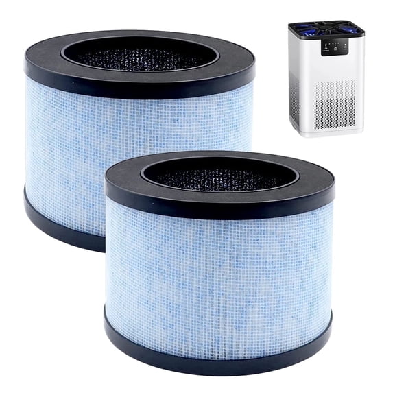 2-Pack H13 HEPA Replacement Filter Compatible with BREEZOME JH01, AROEVE MK01 MK06, Kloudi DH-JH01, Intelabe EPI080/EP1080 Air Purifiers