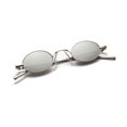 thumbnail image 4 of Gafas de montura metálica ovalada pequeña de estilo Vintage, para mujeres y hombres plata blanca Yuyangstore Gafas de sol de mujer de moda, 4 of 8
