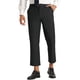 thumbnail image 1 of Pantalones de vestir recortados pahombre Pantalones lisos al tobillo con frente plano Negro 30, 1 of 6