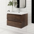 thumbnail image 2 of Angela 30" Wall-Mounted Bathroom Vanity in Rose Wood with White Basin, 2 of 10