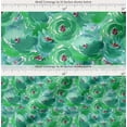 thumbnail image 2 of Soimoi Green Cotton Voile Fabric Flower Watercolor Print Fabric by The Yard 56 Inch Wide, 2 of 7