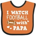 thumbnail image 3 of Inktastic I Watch Football with My Papa Boys Baby Bib, 3 of 4