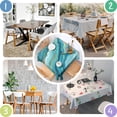 thumbnail image 4 of Blue Marble Gold Line Pattern Square Tablecloth,Waterproof Square Table Cover,Wipeable Spillproof Washable Table Cover for Home Kitchen Party Decor 42"X42"(107x107cm), 4 of 6