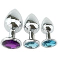 thumbnail image 2 of Butt Plug Set Anal Plug Butt Plugs Starter Kit Pequeño Mediano Grande Acero Inoxidable Metal Anal Plug-3pcs oso de fresa Hogar, 2 of 2