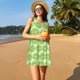 thumbnail image 3 of Easygdp Green Lemon Slices para Vestido Transpirable de Mujer, Vestido Suelto de Manga Corta con Pliegues y Bolsillos para el Verano, 3 of 7