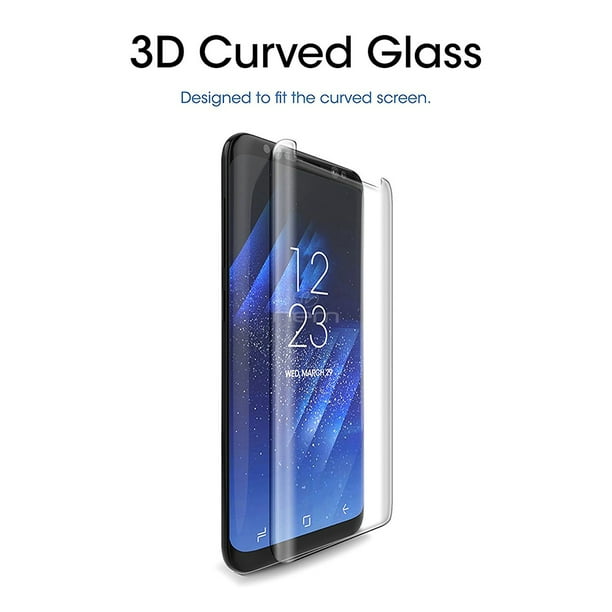Samsung S8 Plus / Edge 3D Tempered Glass Screen Protector - Walmart.com