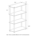 thumbnail image 6 of Furinno 23.6 W X 11.4 D X 43.25 H 4-Shelf Decorative Shelves, Dark Walnut, 6 of 6