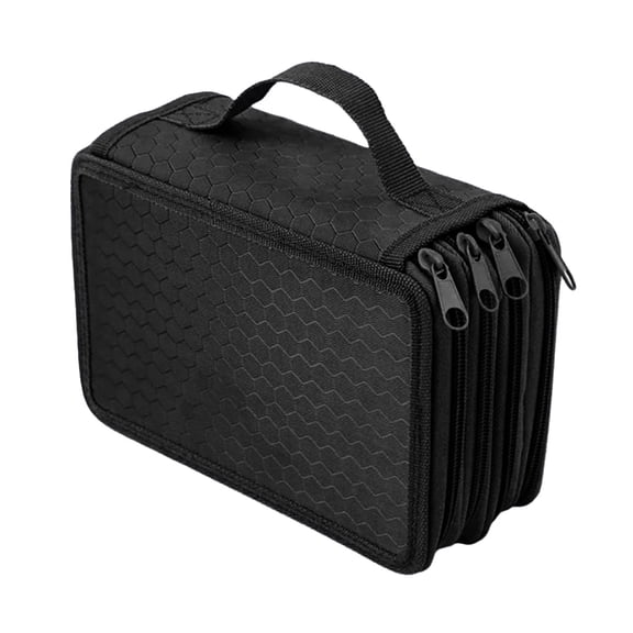 Large Capacity Pencil Case for 72 Color Pencils, Cloth Student Stationery Organizer with 4 Zipper Compartments, Large Storage Bags with Zipper