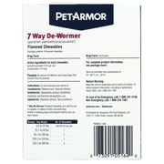 PETARMOR 7 Way De-Wormer for Medium and Large Dogs, 25.1-200 lbs, 6 Chewable Tablets