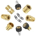 thumbnail image 1 of Adaptador de lavadora de alta presión perfecl 8 Piezas accesorios de manguera de jardín 3/4' a liberación rápida, 1 of 8