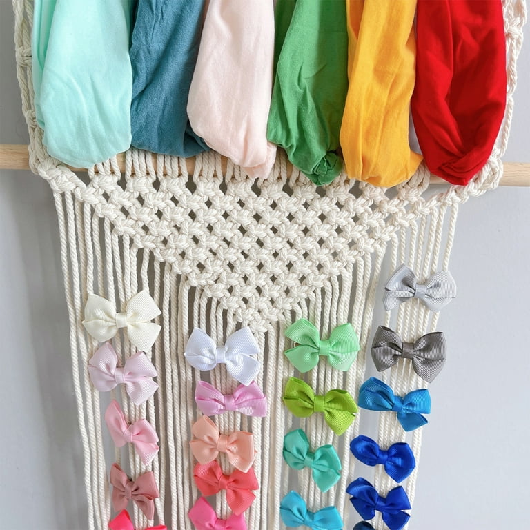 Mkono Macrame Bow Holder Hanging Hair Bow Organizer for Girls Hair Bows,Boho  Wall Hair Clips Headband Storage Hanger for Baby Toddler Girls Room, Ivory  (Clips and Other Props Not Included) - Yahoo
