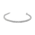 thumbnail image 2 of .925 Sterling Silver 1.0 Cttw Diamond Square Frame Miracle-Set Tennis Bracelet (I-J Color, I3 Clarity) - 7", 2 of 8