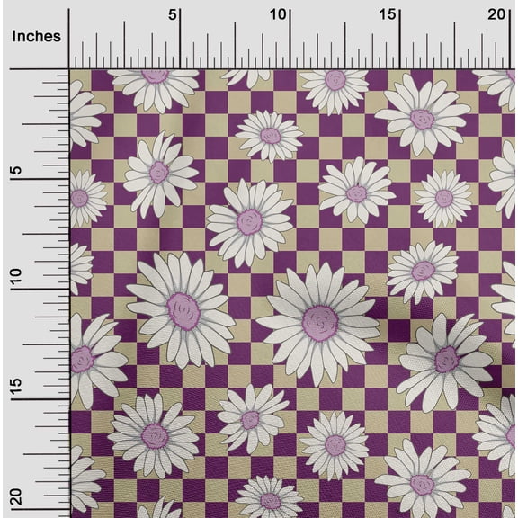 oneOone Georgette Viscose Purple Fabric Sunflower Floral Sewing Craft Projects Fabric Prints By Yard 42 Inch Wide