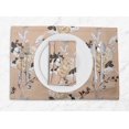 thumbnail image 1 of S4Sassy Orange Leaves & Peony Floral Everyday Washable Placemats With Napkins Dining Table Decor, 1 of 3