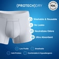 thumbnail image 4 of PROTECHDRY Washable Incontinence Cotton Underwear for Men Boxer Brief with Front Absorbent Protection, for Light/Moderate Incontinence, 4 of 13