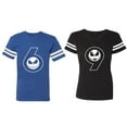 thumbnail image 1 of Matching Couple Cotton Jerseys (Men Royal / Women Black) (Men XXL / Women L), 1 of 3