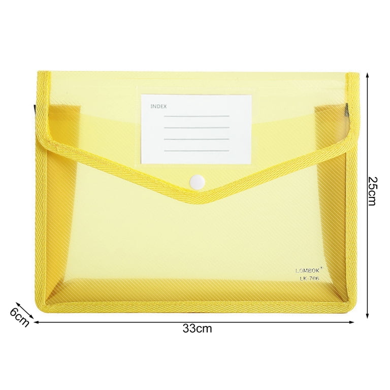 本棚・本収納 HUMAN MADE ACRYLIC FILE BOX SMALL Yellow Mosey A4 Colorful File Folder with Label Pocket Horizontal Snap
