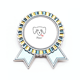 thumbnail image 1 of Mapa del perro Insignia broche Medalla ganadora, 1 of 3