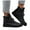 Black, variant on Women's Lace Up Flat Canvas Shoes Lightweight High Top Skate Shoes Non Slip Walking Tennis Shoes with Buckle Strap White Size 7