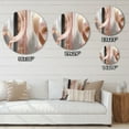 thumbnail image 5 of Designart "Chaos in Rose Gold Circles V" Modern Shapes Transitional Metal Round Wall Art, 5 of 5