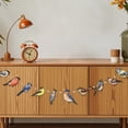 thumbnail image 5 of DefiDgd 10pcs Wooden 2D Flat Hanging Bird String Hanging Pendant,Colorful Flat Tropical Bird Statue for Summer Party Tree Wall Window Hanging Decoration Supplies(A), 5 of 6