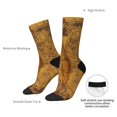 thumbnail image 4 of Disketp Vintage Map Unisex Crew Socks Lightweight Breathable Ventilation Ankle Socks, Mid-calf socks for Daily, 4 of 6