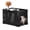 Black, variant on Modern Cat Litter Box & House, Wood Cat Enclosure with Scratch Pad, Side Table, Hidden Washroom Furniture, White & Blue