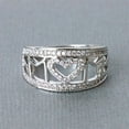 thumbnail image 2 of Gold Plated Alloy Heart Ring for Mom, European American Style, Geometric Design, Individually Packed, 2 of 7