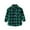 Green, variant on XEGLSBU Boys Long Sleeve Shirts Size 10 Kids Flannel Tops Plaid Long Sleeve Lapel Button down Shacket Baby Boys Girls Shirt Top Outwear Green Size 18-24 Months