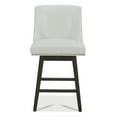 thumbnail image 3 of CHITA 26 inch Faux Leather Swivel Upholstered Counter Height Bar Stools with Full Back, Pure White, 3 of 11