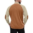 thumbnail image 3 of fatyb Men's Corduroy Tops Stand Collar with 1/4 Button Casual Pullover Long Sleeve T-Shirts for Men, 3 of 4