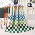 thumbnail image 2 of Colorful Gradient Checkerboard Checkered Pattern Blanket,Comfortable Soft Lamb Wool Throw Blanket,All Season,Warm Lightweight Blankets for Sofa Bed Couch Living Room Chair,40"x50", 2 of 4