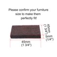 thumbnail image 2 of Uxcell 10 Pack Felt Furniture Pad Square 1 3/4" Feet Floor Protector for Table Leg, 2 of 7