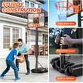 thumbnail image 5 of SPPTTY Youth Portable Basketball Hoop & Goal, 10FT Adjustable Height, 44 Inch Shatterproof PC Backboard Fillable Base with 2 Wheels & Sand Bags for Indoor Outdoor, 5 of 7