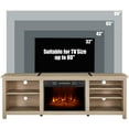 thumbnail image 4 of VANACC Fireplace TV Stand,Wood Texture Entertainment Center,Natural Oak, 4 of 8