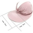thumbnail image 5 of Louist Sun Visor Hat for Women UV Protection Wide Brim Summer Beach Cap Packable Foldable Suitable for Outdoor (Pink), 5 of 9