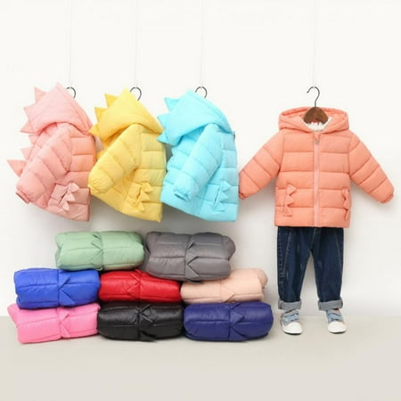 

Toddler Little Boy Girl Hooded Puffer Jacket Winter Down Coat Kids Warm Outerwear