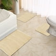 thumbnail image 5 of Kezqiaxn Bath Mat Set Bathroom Rugs Non-Slip Bath Mat Toilet Rugs U Shaped Toilet Mats Doormat Household Carpet Absorbent Bathroom Mats Quick Dry Beige, 5 of 8