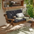 thumbnail image 3 of Kimunuk Outdoor Porch Swing Cushion, 47" X 40" X 5" Waterproof Bench Chair Replacement Cushion with 6 Ties for Patio, Grey, 3 of 7