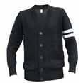 thumbnail image 4 of Hip Hop 50's Shop - Mens 1950s Letterman Cardigan Sweater (2XLarge Black), 4 of 10