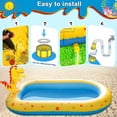 thumbnail image 5 of Piscinas Infantiles para Niños Colchoneta Inflable para Rociadores Piscina para Niños Pequeños A Partir De 3 Años Y Piscina para Niños con Almohadilla para Salpicaduras para Juegos, Rociador De Jardín Al Aire Libre De Verano Rojo Verde, 5 of 5