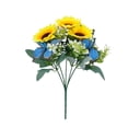 thumbnail image 2 of Artificial Sunflower Bouquet, Artificial Flowers for Home Decor, Indoor Outdoor Wedding Decoration with Sunlight-Proof Fabric, Multicolor Cloth Material, 30x12cm Size, 2 of 7