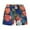 Blue, variant on Coerni Girls Boys Tropical Print Shorts Elastic High Waist Summer Vacation Beach Outfits Kids Loose Fit Short Pants
