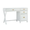 thumbnail image 1 of Linon Peggy Modern Rectangle Portable Computer Desk with Storage, White, 1 of 10